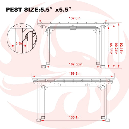 Alora Premium Outdoor Cedar Wood Pergola With Slatted Roof (SAK87024) SAKSBY WHOLESALE