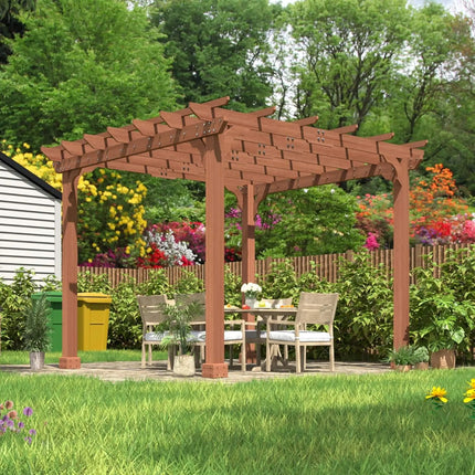 Alora Premium Outdoor Cedar Wood Pergola With Slatted Roof (SAK87024) SAKSBY WHOLESALE