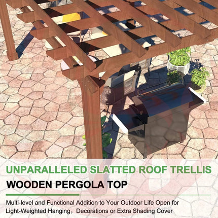 Alora Premium Outdoor Cedar Wood Pergola With Slatted Roof (SAK87024) SAKSBY WHOLESALE