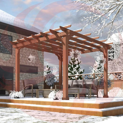 Alora Premium Outdoor Cedar Wood Pergola With Slatted Roof (SAK87024) SAKSBY WHOLESALE
