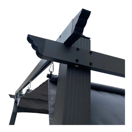 [10X13FT] Premium Outdoor Patio Retractable Pergola With Canopy (SAK01864) - Phoenix Fire Art Store