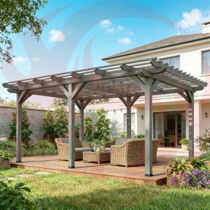 [09X12FT] Premium Outdoor Wooden Grape Trellis Pergola (SAK18579) SAKSBY WHOLESALE