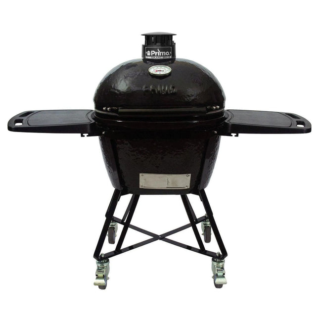 Primo Oval Large 300 All-In-One Ceramic Kamado Grill W/ Cradle, Side Shelves & Stainless Steel Grates [PGCLGC] (SAK21293)