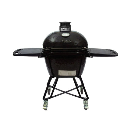 Primo Oval Large 300 All-In-One Ceramic Kamado Grill W/ Cradle, Side Shelves & Stainless Steel Grates [PGCLGC] (SAK21293) SAKSBY WHOLESALE