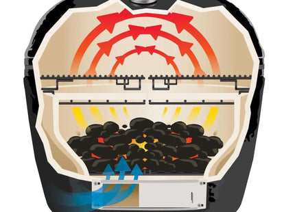 Primo Oval Large 300 All-In-One Ceramic Kamado Grill W/ Cradle, Side Shelves & Stainless Steel Grates [PGCLGC] (SAK21293) SAKSBY WHOLESALE