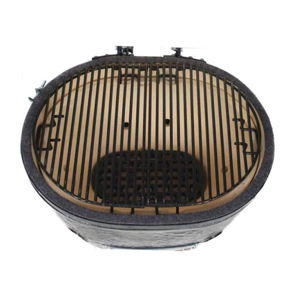 Primo Oval Large 300 Ceramic Kamado BBQ Grill W/ Stainless Steel Grates [PGCLGH] (SAK14871)