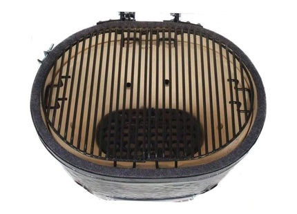 Primo Oval Large 300 Ceramic Kamado BBQ Grill W/ Stainless Steel Grates [PGCLGH] (SAK14871) SAKSBY WHOLESALE