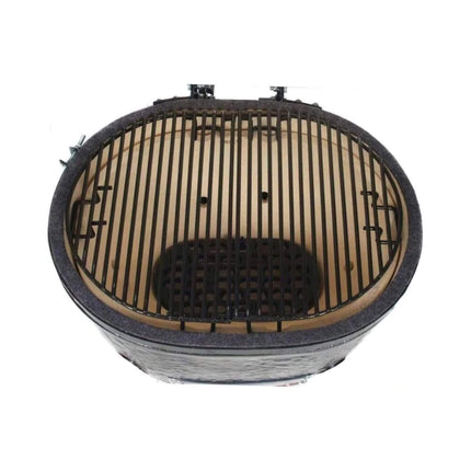 Primo Oval Large 300 Ceramic Kamado BBQ Grill W/ Stainless Steel Grates [PGCLGH] (SAK14871) SAKSBY WHOLESALE