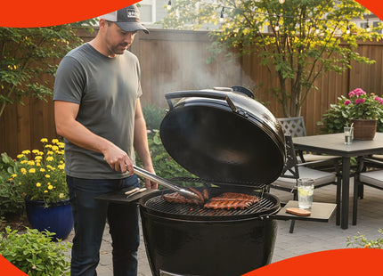 Primo Oval XL 400 Ceramic Kamado BBQ Grill W/ Stainless Steel Grates [PGCXLH] (SAK23100) SAKSBY WHOLESALE