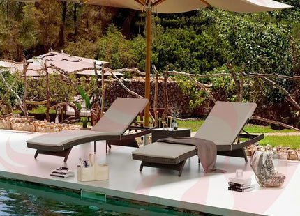 Pamapic Rattan Chaise Lounge Set - Phoenix Fire Art Store