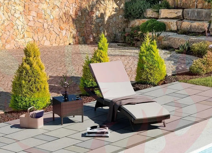 Pamapic Rattan Chaise Lounge Set - Phoenix Fire Art Store