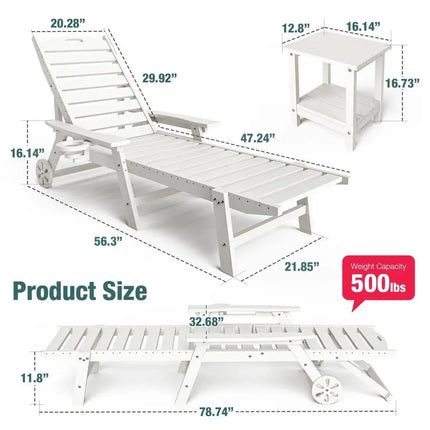 Pamapic Chaise Lounge and Coffee Table Set - Phoenix Fire Art Store