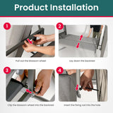 Pamapic 2 in 1 Patio Swing with 7 Pieces HDPE Dining Sets