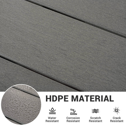 Pamapic HDPE Outdoor Dining Table and Chairs with Umbrella Hole Pamapic
