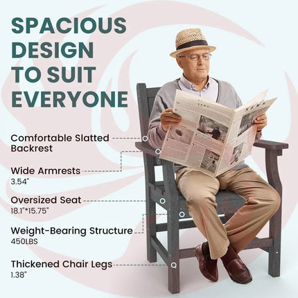Pamapic 2 in 1 Patio Swing with 7 Pieces HDPE Dining Sets Pamapic