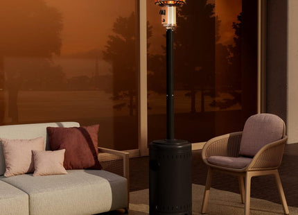 Pamapic 48000 BTU Propane Freestanding Patio Heater with Cover & Wheels for Outside Decks Pamapic