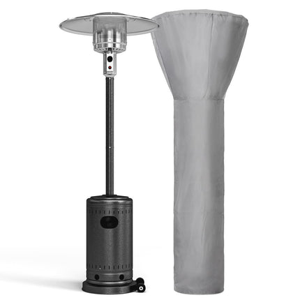 Pamapic 48000 BTU Propane Freestanding Patio Heater with Cover & Wheels for Outside Decks