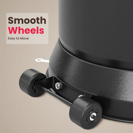 Pamapic 48,000 BTU Patio Heater Propane with Table Design & Wheels, Commercial & Residential