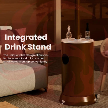 Pamapic 48,000 BTU Patio Heater Propane with Table Design & Wheels, Commercial & Residential Pamapic