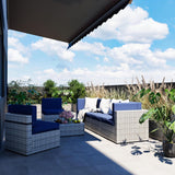 Pamapic Rattan Outdoor Sectional Couch Set  (7 Pieces)