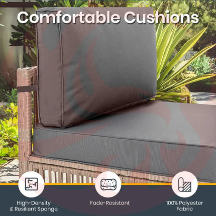 Pamapic Wicker Outdoor Sectional Sofa Pamapic