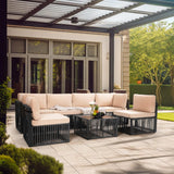 Pamapic Wicker Outdoor Sectional Sofa