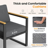 Pamapic 4 Pieces Modern Patio Conversation Sets with Cushion