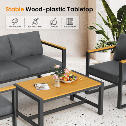 Pamapic 4 Pieces Modern Patio Conversation Sets with Cushion Pamapic