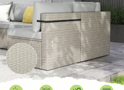 Pamapic Rattan Outdoor Sectional Couch Set  (7 Pieces) Pamapic