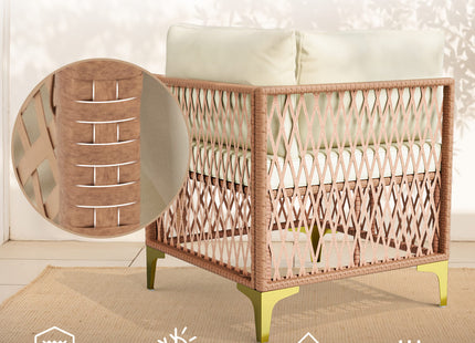 Axis 70.2" Boho Outdoor Sectional Set, 7-Piece Pamapic