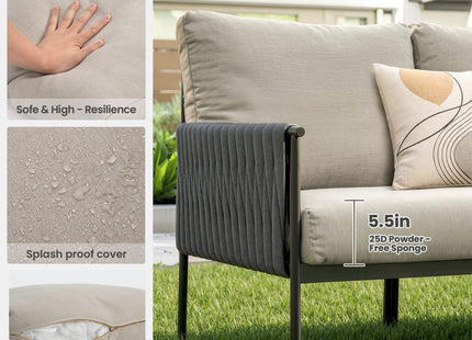 Axis Woven Rope Outdoor Sectional Set, 7-Piece Pamapic