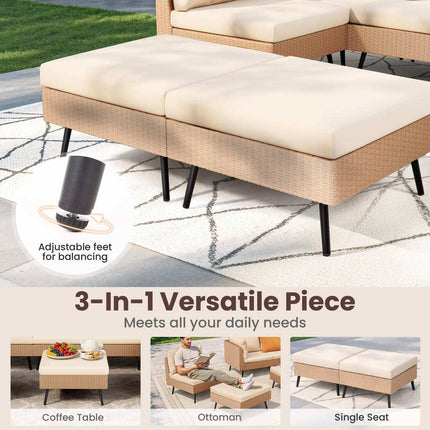 Axis 95.2" Coastal Outdoor Sectional Set, 8-Piece Pamapic