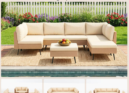 Axis 95.2" Coastal Outdoor Sectional Set, 8-Piece Pamapic