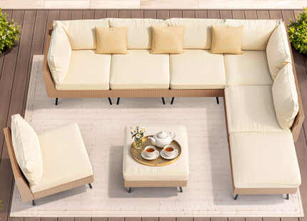 Axis 95.2" Coastal Outdoor Sectional Set, 8-Piece Pamapic