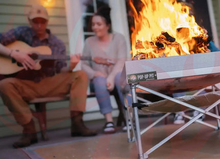 Fireside Outdoor Pop-Up Fire Pit & Heat Shield Bundle - Phoenix Fire Art Store