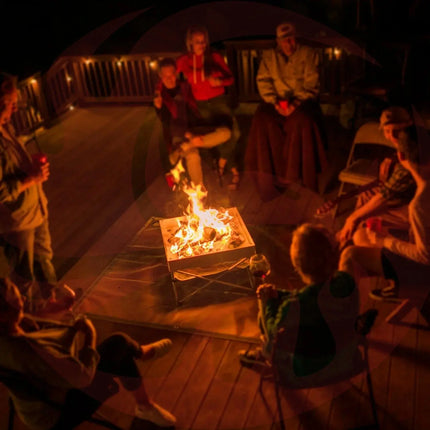 Fireside Outdoor Pop-Up Fire Pit & Heat Shield Bundle - Phoenix Fire Art Store