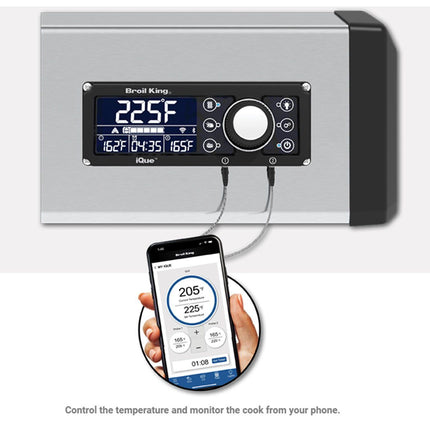 Broil King 8-Foot Outdoor Kitchen Island with Imperial QS 590i 5-Burner Gas Grill, Rotisserie, Side Burner, Sink & iQue™ Technology Control