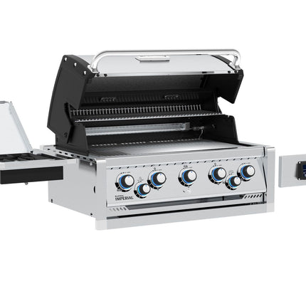 Broil King 8-Foot Outdoor Kitchen Island with Imperial QS 590i 5-Burner Gas Grill, Rotisserie, Side Burner, Sink & iQue™ Technology Control