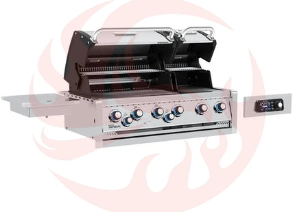 Broil King 10 1/2-Foot Outdoor Kitchen Island with Imperial QS 590i 5-Burner Gas Grill, Rotisserie, Side Burner, Sink, Refrigerator & iQue™ Technology Control - Phoenix Fire Art Store