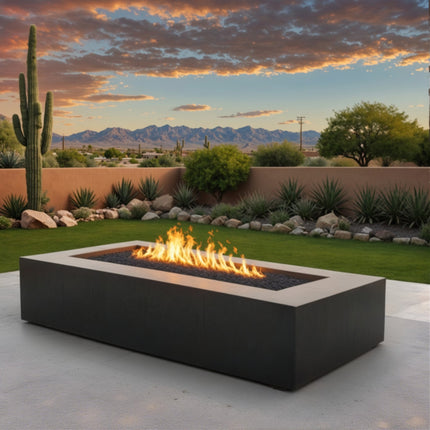 Rectangular Steel Fire Pit - Backyard Bonfire Beast