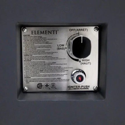 Elementi Rocky Fire Table With Propane Tank Drawer OFG310