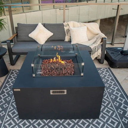 Elementi Rocky Fire Table With Propane Tank Drawer OFG310