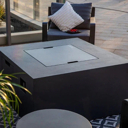 Elementi Rocky Fire Table With Propane Tank Drawer OFG310