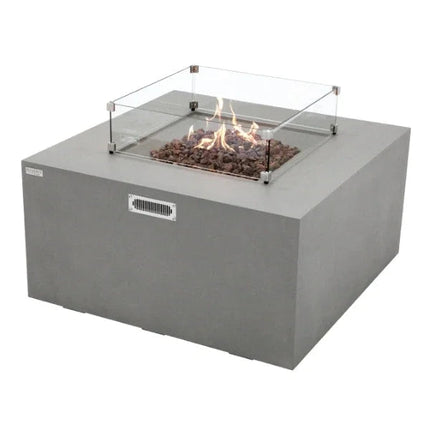 Elementi Rocky Fire Table With Propane Tank Drawer OFG310