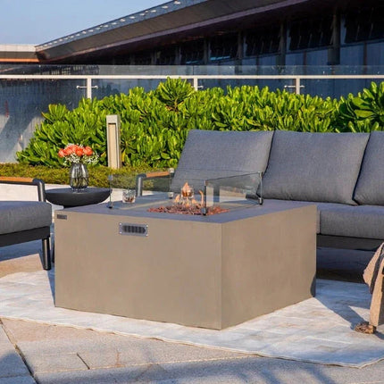 Elementi Rocky Fire Table With Propane Tank Drawer OFG310