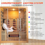 Rövia Aurora 3-Person Indoor Hybrid Sauna Room With Infrared And 4.5KW Steam Heaters (SAK41592)