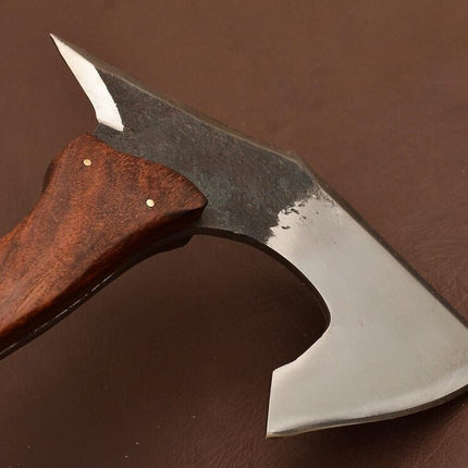 Ultimate Throwing Tomahawk For Sale with Custom Handmade Forged 1095 Steel Blade and Rosewood-Epoxy Resin Handle – Iron Precision