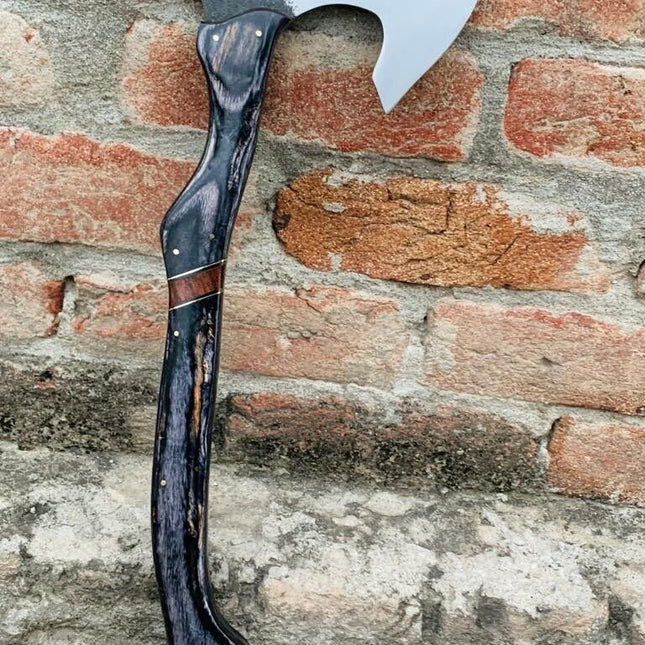 Precision Throwing Tomahawk with Custom Handmade Forged 1095 Steel Blade and Exotic Rosewood Handle – Strike Master