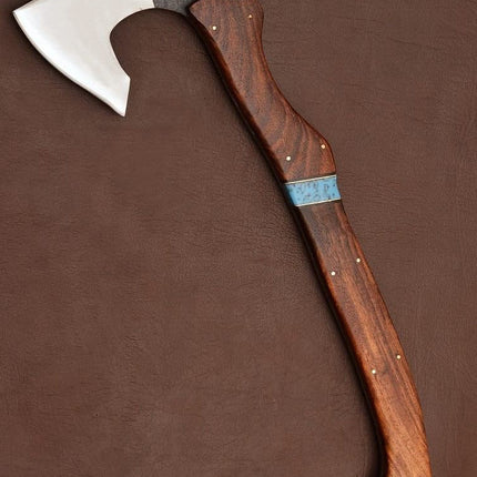 Ultimate Throwing Tomahawk For Sale with Custom Handmade Forged 1095 Steel Blade and Rosewood-Epoxy Resin Handle – Iron Precision
