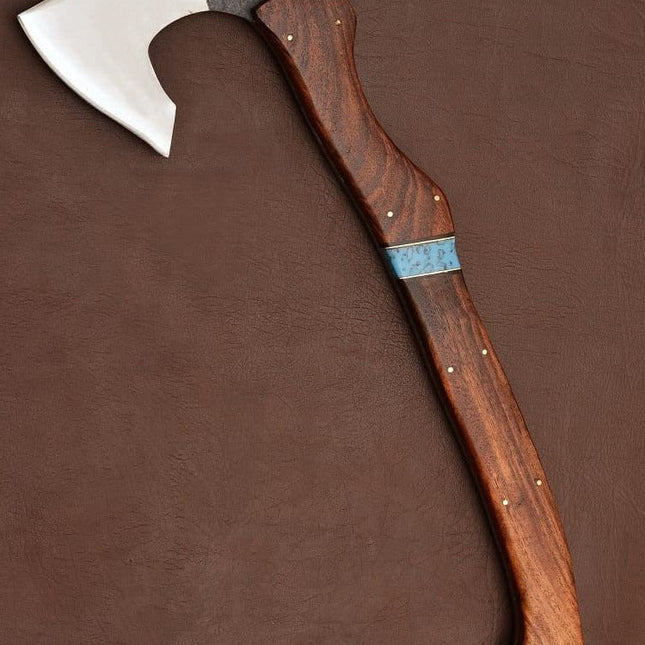 Ultimate Throwing Tomahawk For Sale with Custom Handmade Forged 1095 Steel Blade and Rosewood-Epoxy Resin Handle – Iron Precision